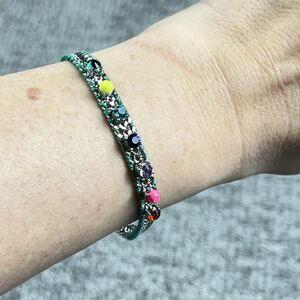 Stella Dot Chain Bracelet Multicolor Crystal Rhinestone Womens Jewelry